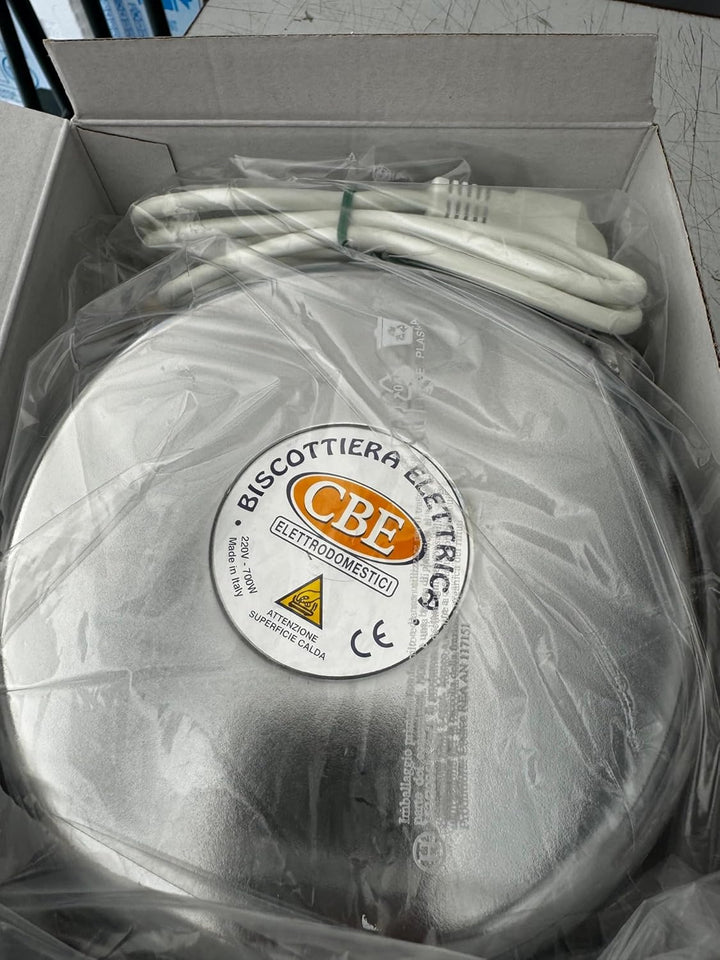 CBE Haushaltsgeräte 8050300 CR Ferratelle Elektrische Keksdose rund, 600 Watt,