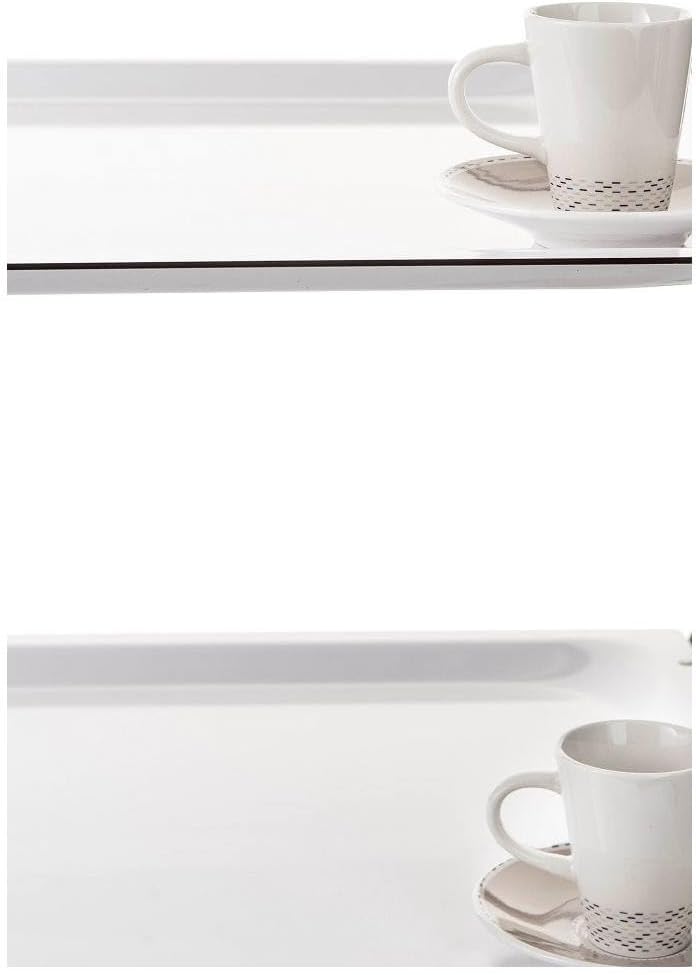 DON HIERRO - Bauhaus Rolltisch, klappbar, 3 Ablagen, Gestell weiss 43 Weiss, 43 Weiss