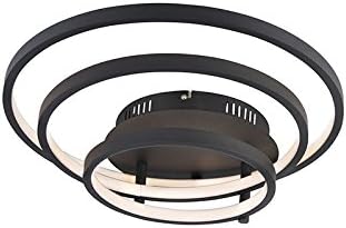 Qazqa - Moderne Deckenleuchte I Deckenlampe I Lampe I Leuchte schwarz inkl. LED und Dimmer - Rondas