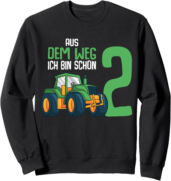 2. Geburtstag Traktor Trecker 2 Jahre Kinder Junge Sweatshirt