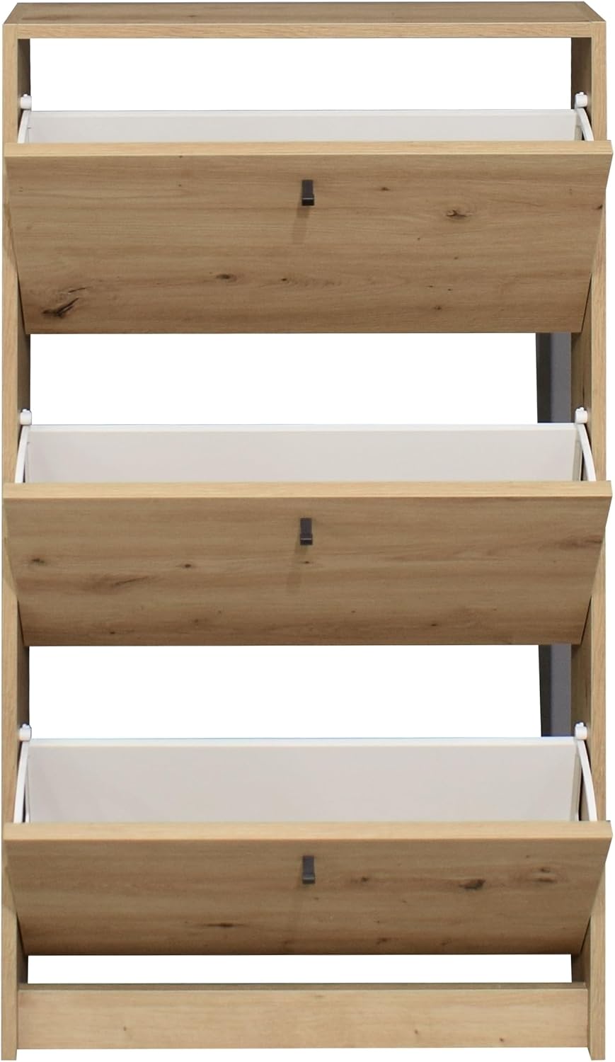 möbelando Schuhkipper >Flap< in asteiche, Holzwerkstoff - 60x104x16cm (BxHxT)