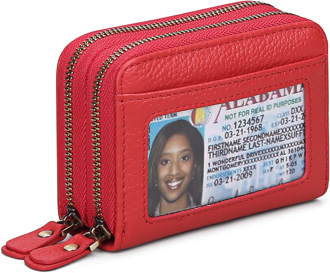 GAEKEAO Damen Geldbörse klein aus Echtes Leder, Geldbeutel für Frauen mit RFID-Schutz, Mini Damen Po