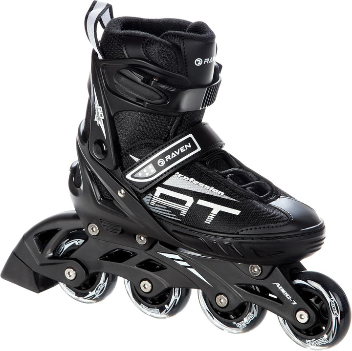 3in1 Inline Skates Inliner Triskates Rollschuhe Raven Profession 31-35(20,5cm-23cm) Schwarz, 31-35(2