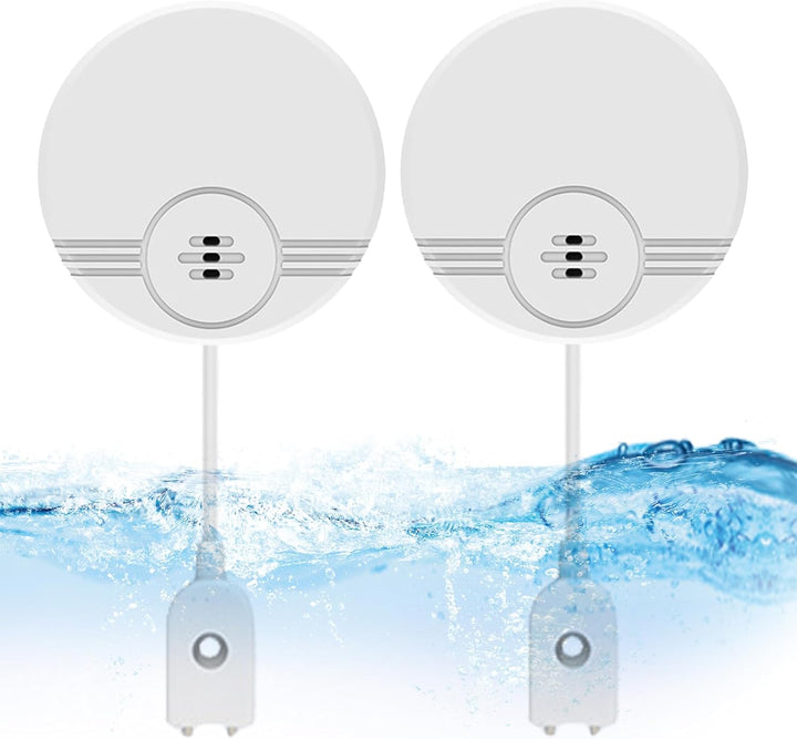 2er Pack Wassermelder: Wasseralarm, Wassersensor Wasserdetektor, 135 dB Wasserwächter Wasser Alarm,