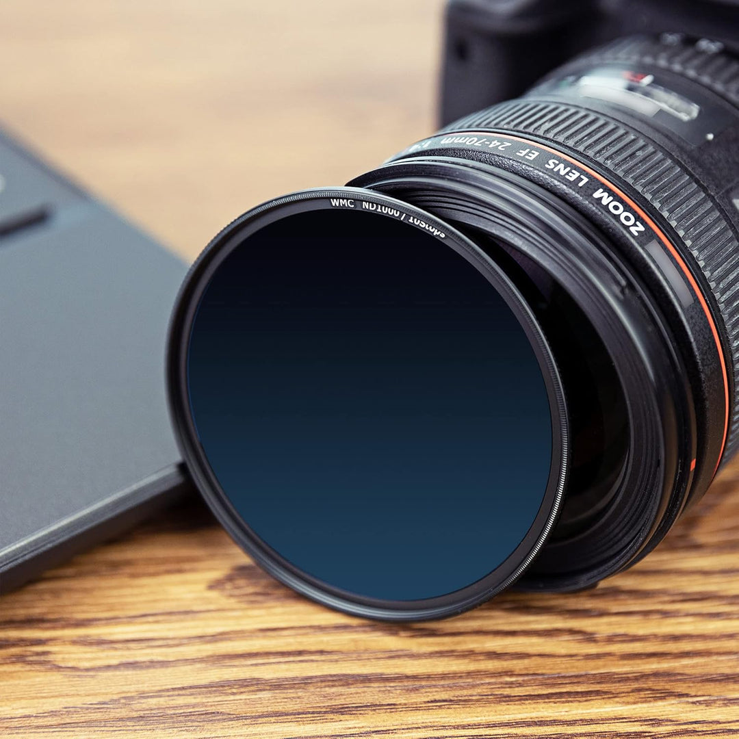 PROfezzion Graufilter 10-Stop Fixed ND Filter 77mm Neutral Density Fader ND1000 mit Filteretui für C