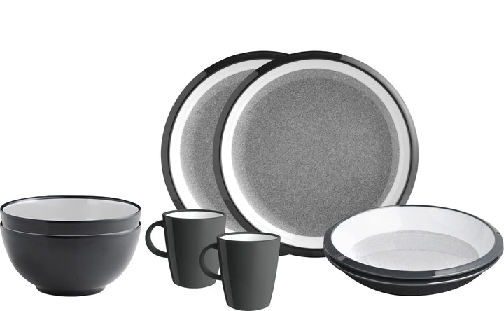 Brunner 0830143N.C1M Campinggeschirr Set für 2 Personen, Tête-À-Tête Granyte, 8-teilig