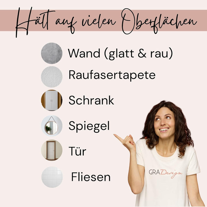 GRAZDesign Türaufkleber Bad Beschriftung WC Aufkleber Tür selbstklebend - 56x40cm / 080 braun 56x40c