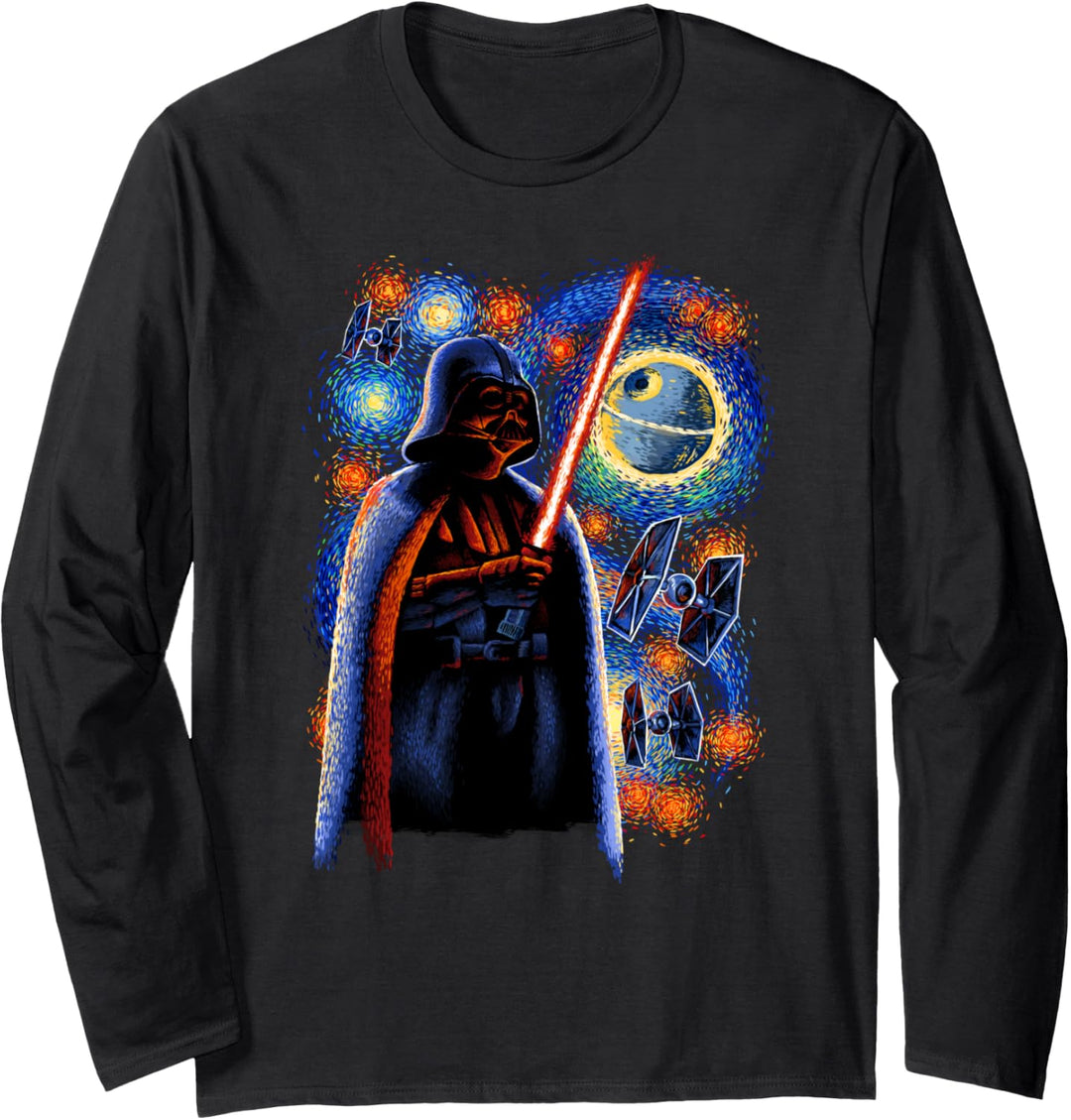 Star Wars Darth Vader Blurry Stars Langarmshirt