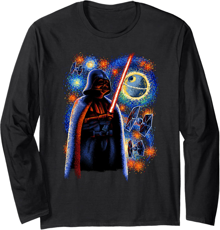 Star Wars Darth Vader Blurry Stars Langarmshirt