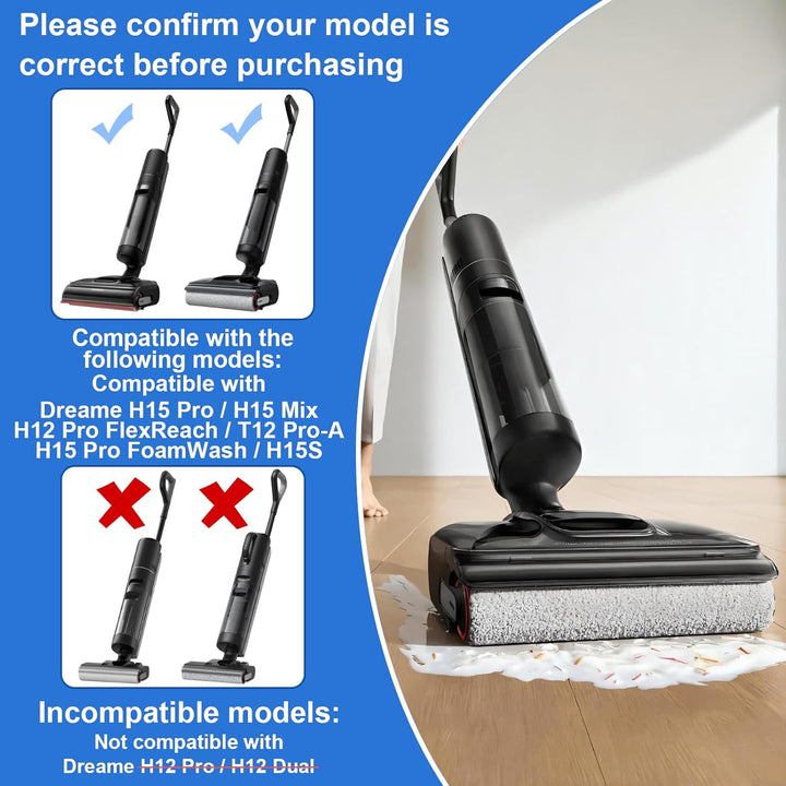 Ersatzbürstenrolle und HEPA-Filter Zubehör für DREAME H15 Pro / H15 Mix / H12 Pro FlexReach / H15 Pr