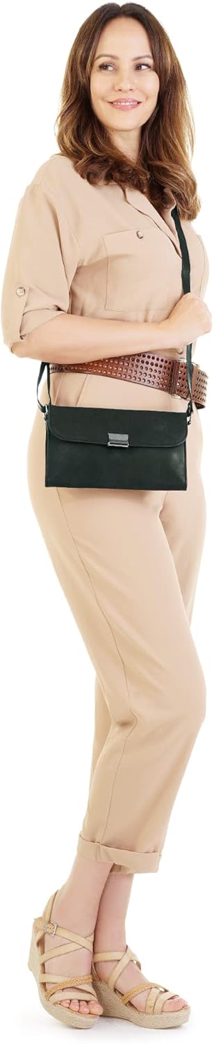 bruno banani Umhängetasche Echt Leder Damen | | 021155 Grün, Gr&#xFC;n