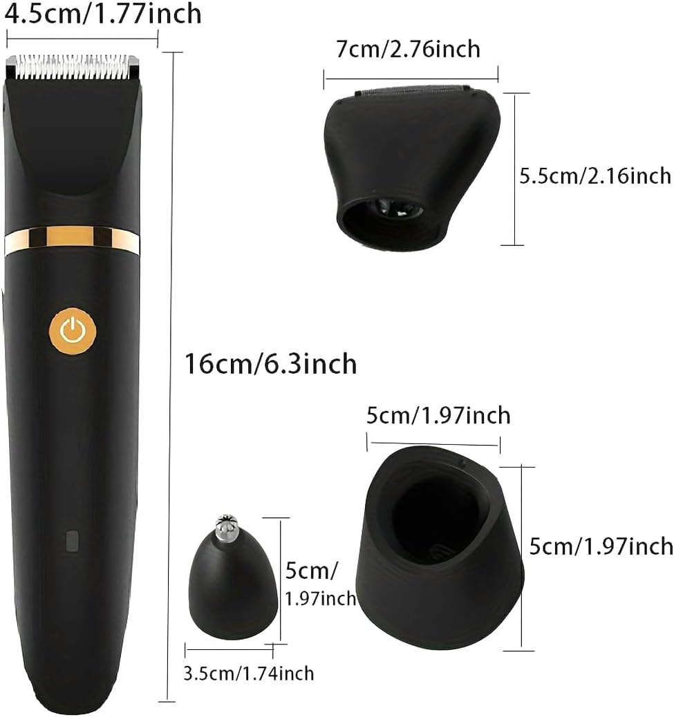 Alide Manscape Body Trimmer für Männer 3-in-1, IPX7 wasserdicht, wiederaufladbarer Körperrasierer mi