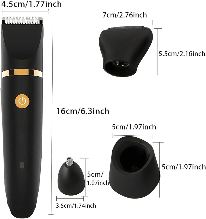 Alide Manscape Body Trimmer für Männer 3-in-1, IPX7 wasserdicht, wiederaufladbarer Körperrasierer mi