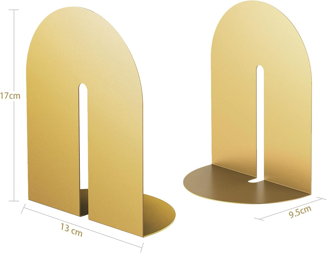 Ondeam Runway Bookends für Bücher,1 Paar Metall Bogen Mode Einfachheit Buch Halter für Büro Regale H