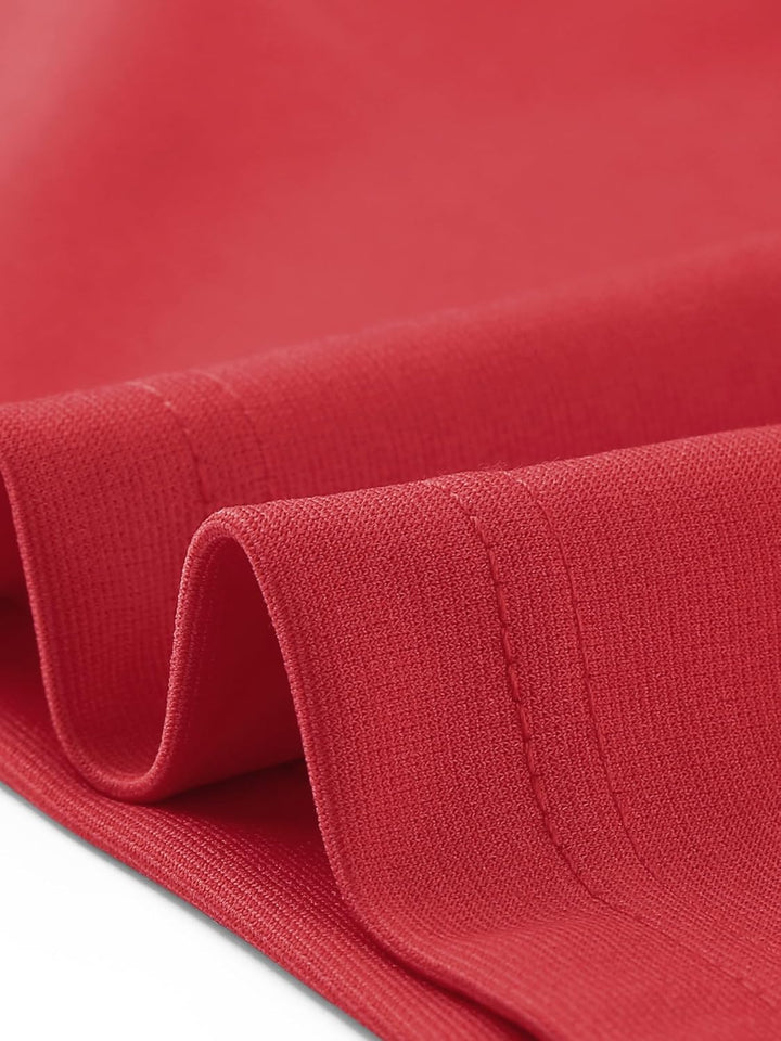 Allegra K Damen Etuikleid Ärmellos U-Boot Ausschnitt Lässig Elegant Bürokleid Kleid M Rot, M Rot