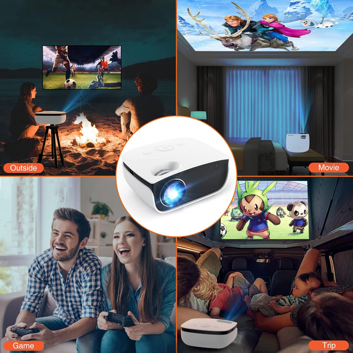 T TOPVISION Mini Beamer, 7500L Tragbarer Heimkino Beamer Unterstützung 1080P Full HD LCD [Bildschirm