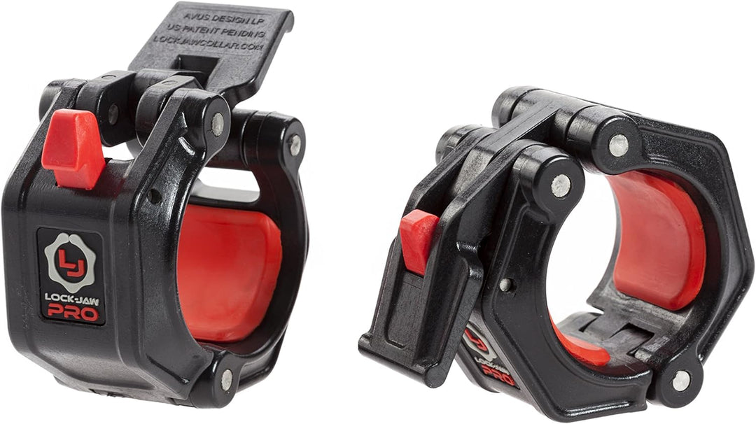 Lock-Jaw PRO 2 Langhantelmanschette – Schnellverschluss Langhantelklemme Schwarz, Schwarz