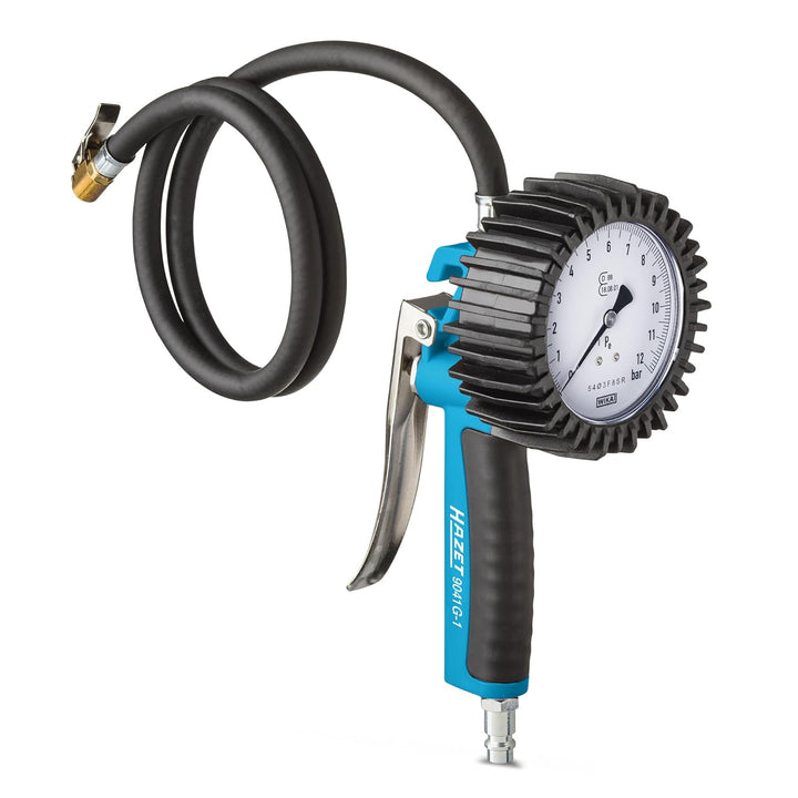 HAZET Reifenfüller 9041G-1, Geeicht, optimal ablesbar, Manometer-Messbereich: 0-10 bar, Schlauchläng