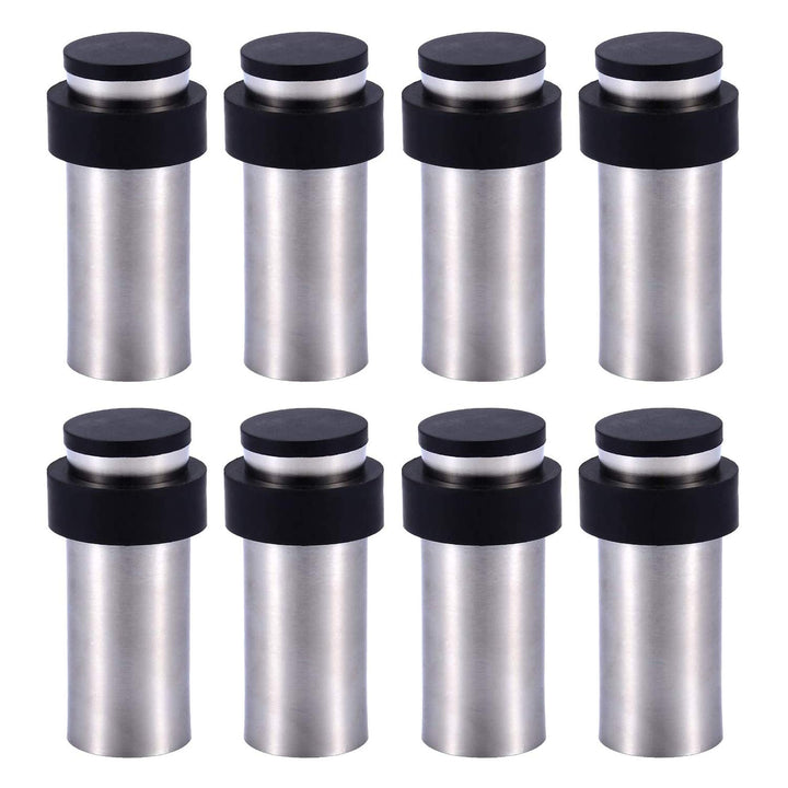 8 x Türstopper Höhe 85 mm Edelstahl mit Gummipuffer Wandmontage oder Bodenmontage 80mm, 80mm