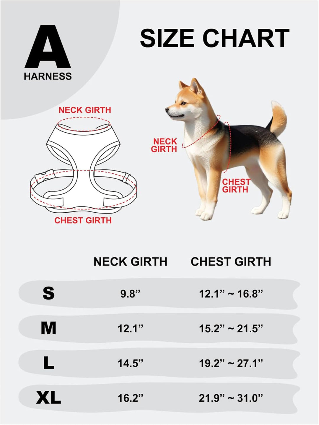 Puppia Corwin Hundegeschirr A (Over-The-Head), modisches Karomuster für Frühling und Sommer, kleine