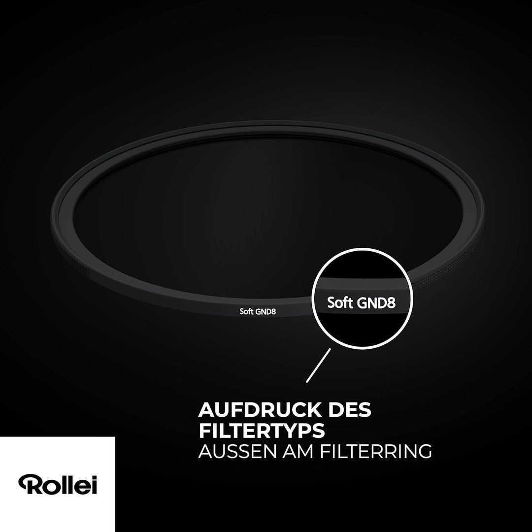 Rollei F:X Pro Magnetischer Softer-Verlaufsfilter GND8 MK II 72mm, super kratzfester magnetischer Gl