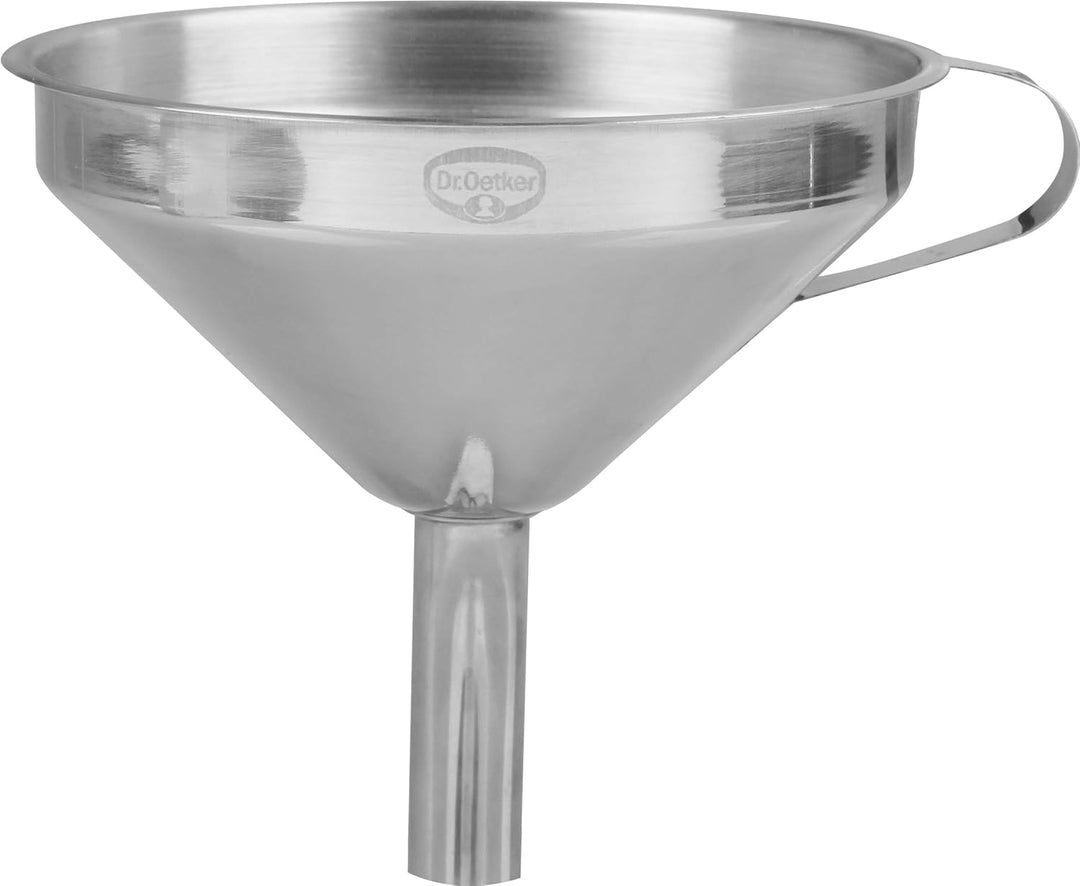 Dr. Oetker Passiergerät mit Trichter, Passiermühle und Einfülltrichter aus Edelstahl, Passiermaschin