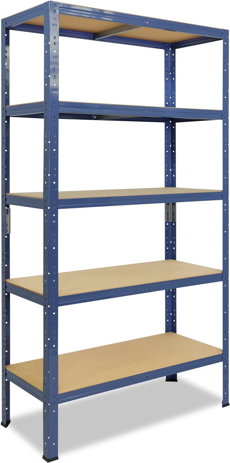 shelfplaza® 180x30x60cm Home Schwerlastregal blau/Metallregal mit 5 Böden/Kellerregal Metall, Garage