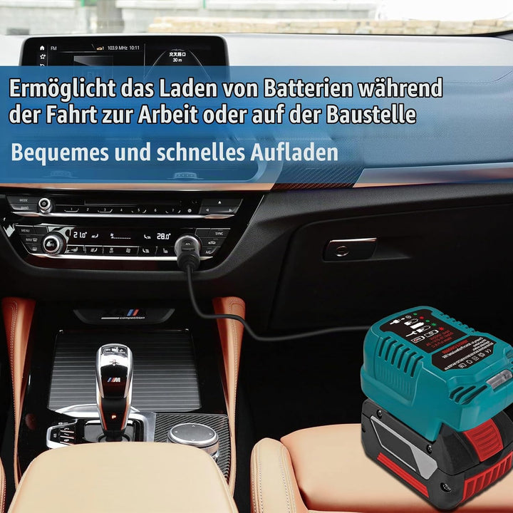 Mini Auto-Ladegerät für Bosch Professional 18V System GBA Li-ion Akku, 2A Ersatz Ladegerät GAL 18V-4