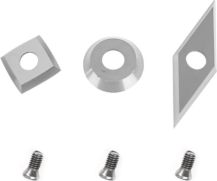 Hartmetall Wendeschneidplatten 3 Stück,CEIEVER CNC Hartmetall Einsatzschneider mit 3 Stück M4 Schrau