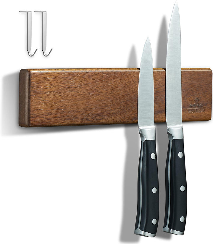 ENOKING Magnetleiste Messer 26 cm, Messerblock Magnetisch ohne Messer, Magnet Messerhalter aus Akazi