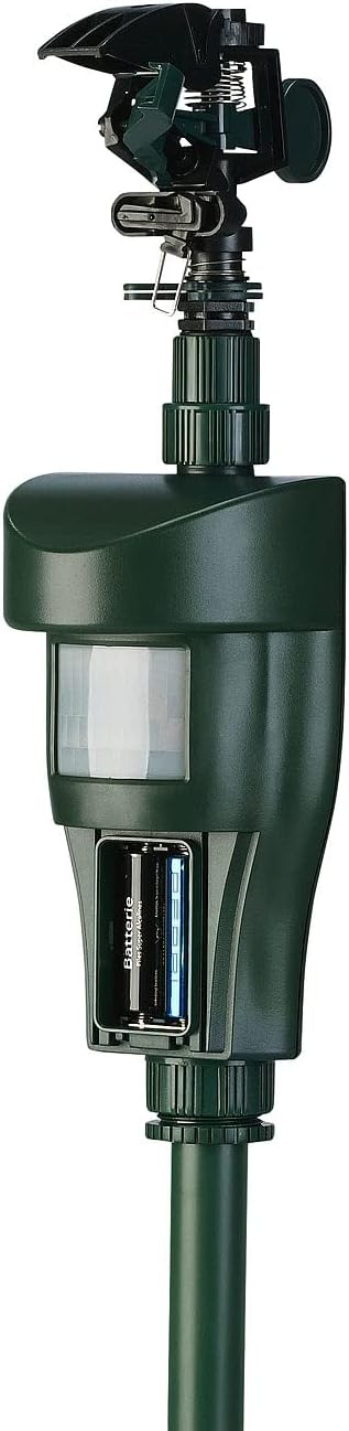 Royal Gardineer Katzen-Vertreiber: 4er-Set Wasserstrahl-Tierschrecke, PIR-Sensor, Batteriebetrieb, 1