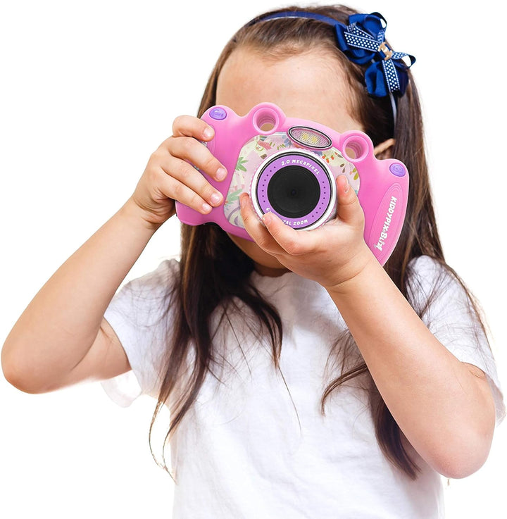 Kiddypix 'Blizz' Kinderkamera mit Webcam-Funktion, gummierte Aussenseite, Integrierte Spiele, Pink