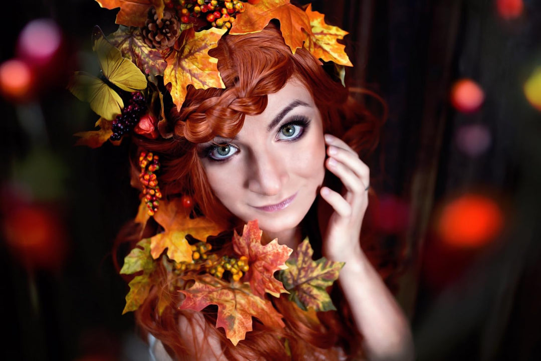 Prettyland Damen lange lang-haar Perücke Kupfer-Rot Orange Welle Locken kim possible Nami Cosplay Wi
