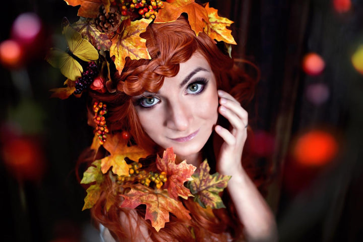 Prettyland Damen lange lang-haar Perücke Kupfer-Rot Orange Welle Locken kim possible Nami Cosplay Wi