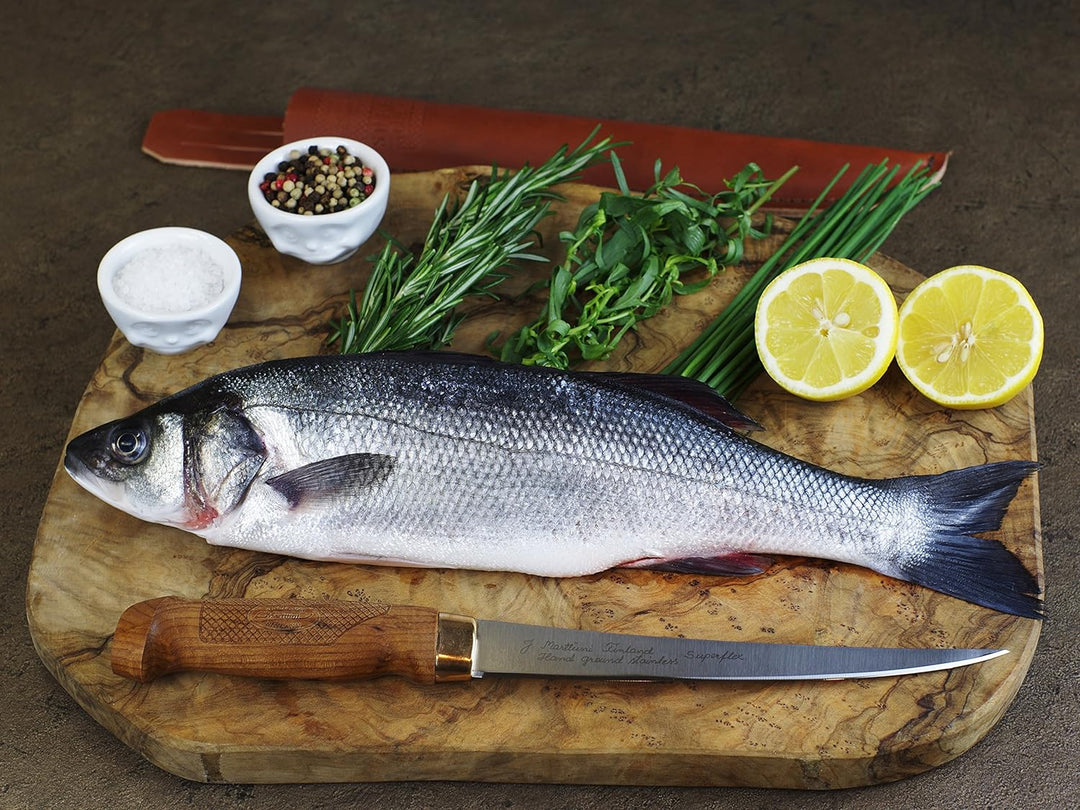 Marttiini Classic Superflex Filetier-Messer 30,6cm + Geschenkverpackung + RTX Messer-Schärfer/Fillet