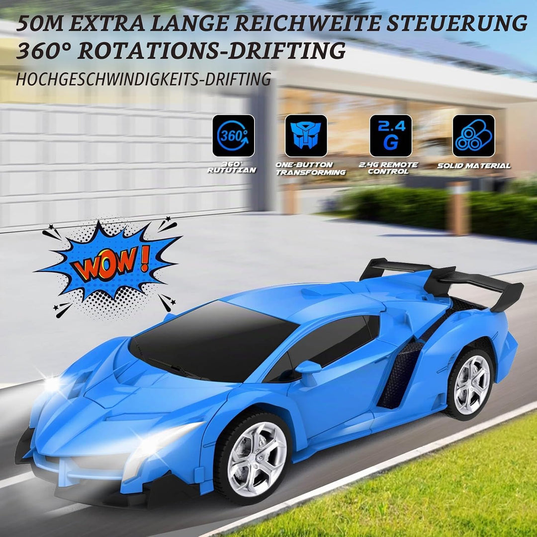 Britik Spielzeug für 3-8 Jahre Mädchen Junge: Transformator Ferngesteuertes Auto Spielzeug für Kinde