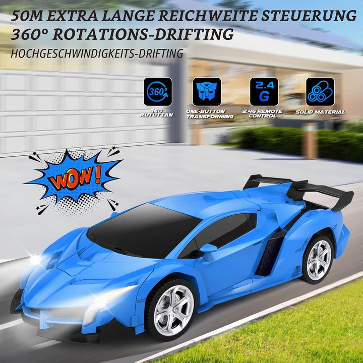 Britik Spielzeug für 3-8 Jahre Mädchen Junge: Transformator Ferngesteuertes Auto Spielzeug für Kinde
