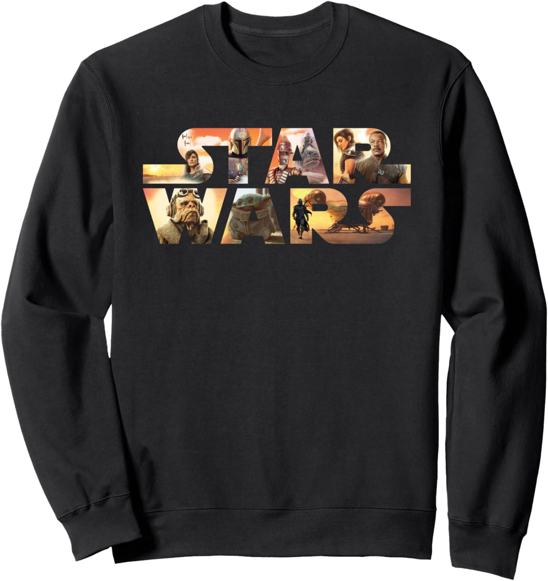 Star Wars Logo The Mandalorian Scenes Sweatshirt