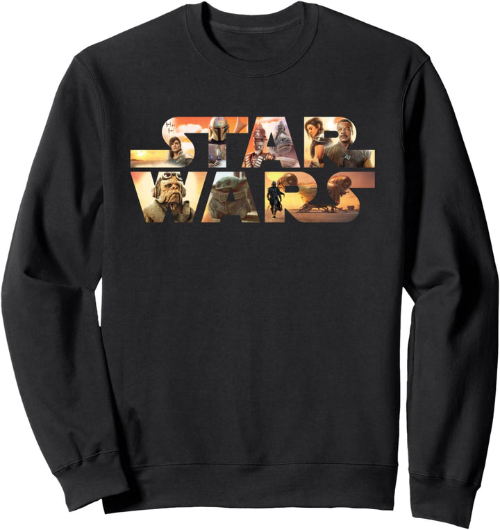 Star Wars Logo The Mandalorian Scenes Sweatshirt