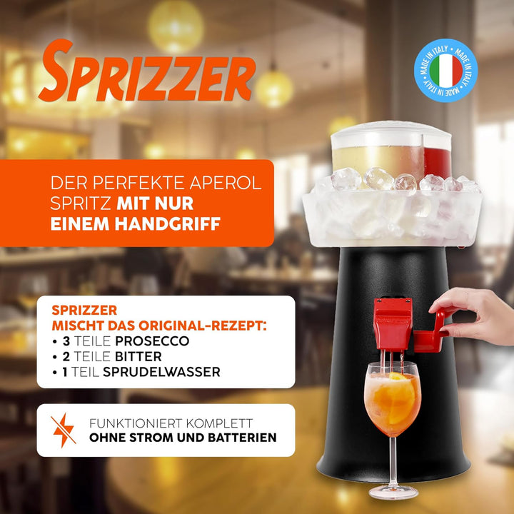 Sprizzer - Aperol Spritz Maschine für Spritz, Dispenser und Mischer mit Eisbehälter für Aperitif, Ma