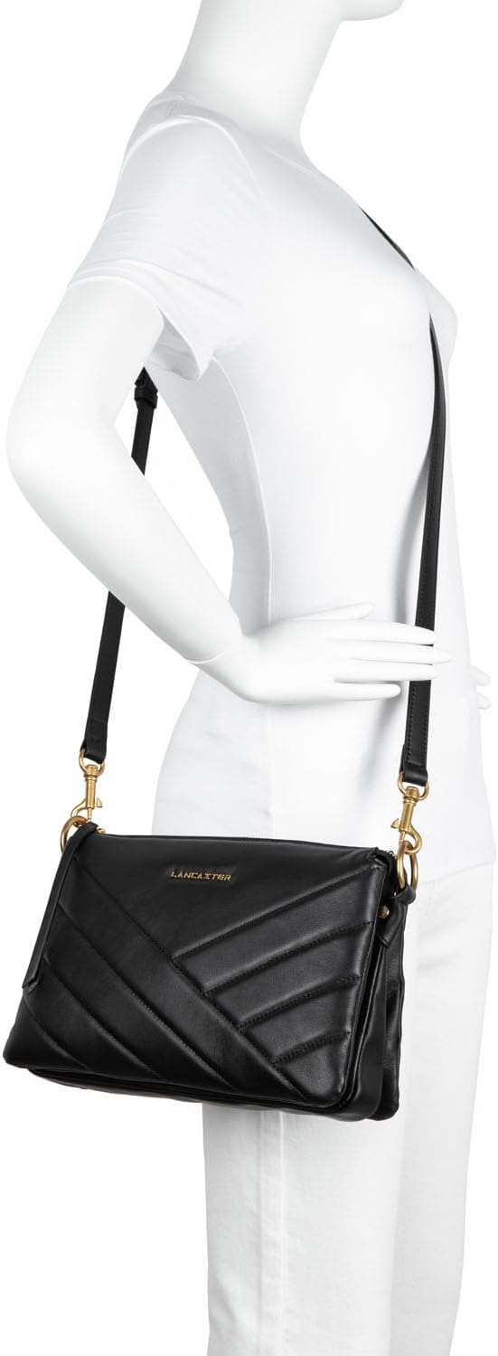 Lancaster Unisex Soft Matelassé Stofftasche Schwarz, Schwarz