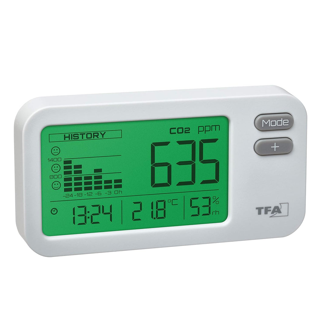 TFA Dostmann Aircontrol Coach CO2 Monitor 31.5009.02, Weiss, L145 x B35 x H100 mm