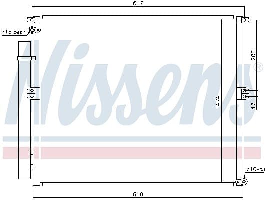 Nissens 940106 Kondensator, Klimaanlage