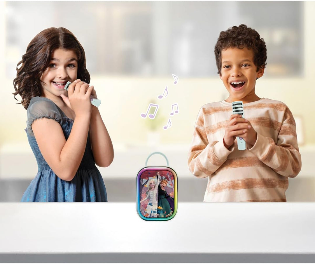 Lexibook, Disney Frozen, Bluetooth-Karaokemaschine mit 2 kabellosen Mikrofonen, integrierter wiedera