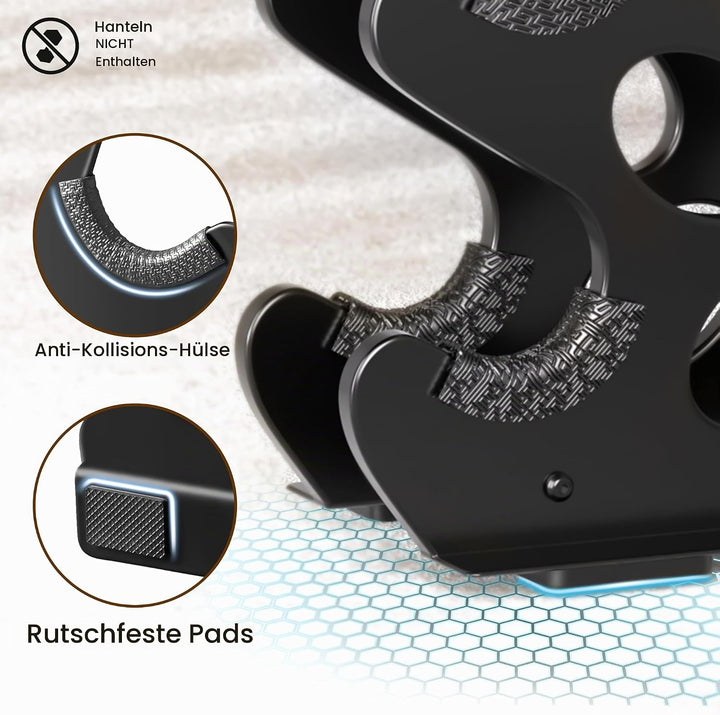 Hantelständer Hantelablage Metall Hantel ständer Kurzhantelständer Dumbbell rack 4-Unten, 4-Unten