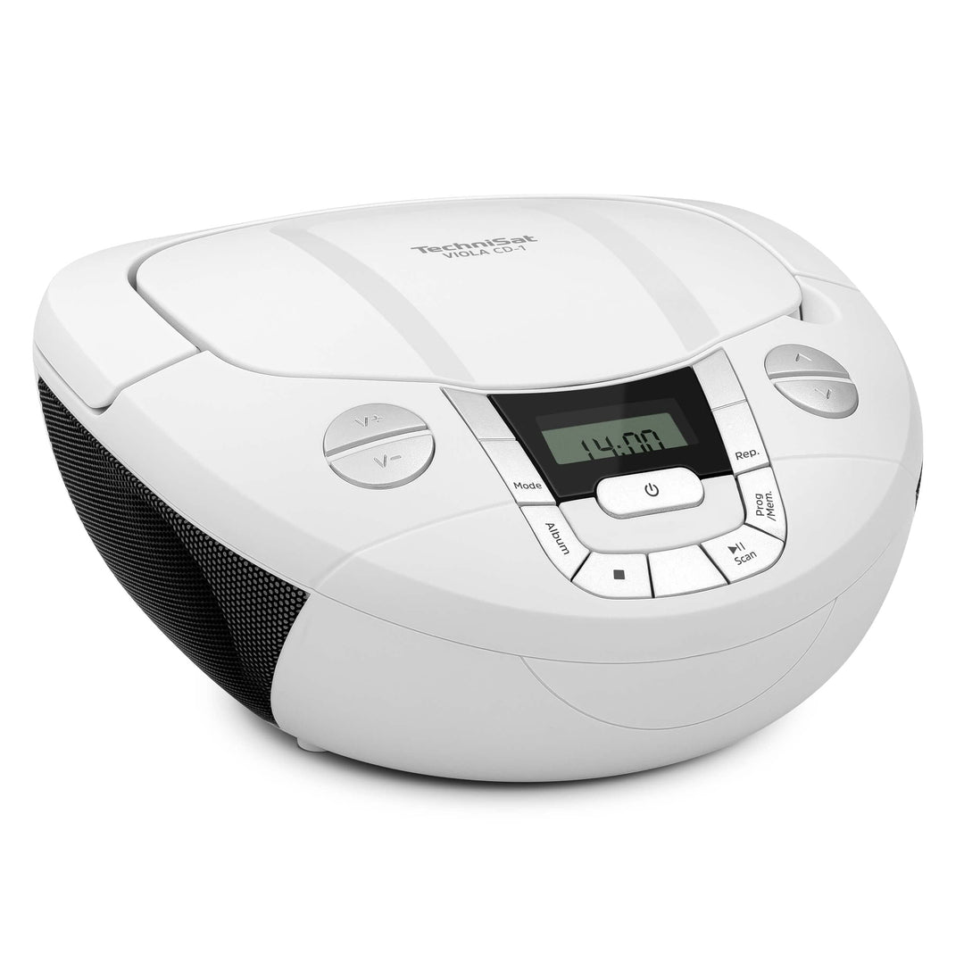 TechniSat Viola CD-1 - tragbarer Stereo CD-Player, Boombox mit praktischem Tragegriff (Radio für Kin