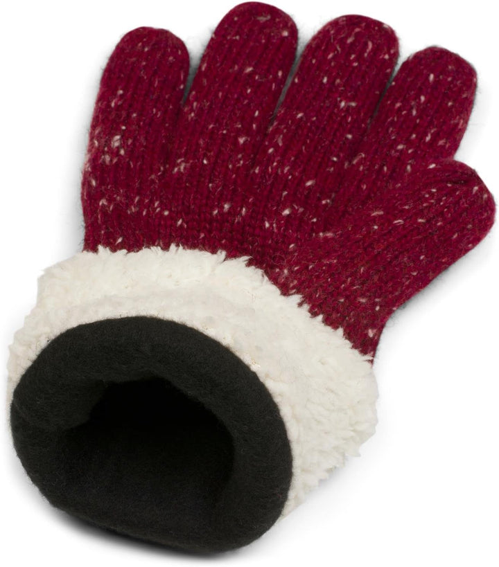 styleBREAKER warme Handschuhe mit Strass und Fleece, Winter Strickhandschuhe, Damen 09010010 Einheit