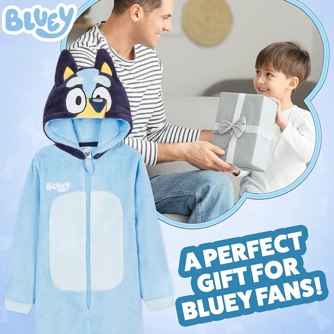 Bluey Jumpsuit Schlafanzug Onesie Mädchen Jungen 2-3 Jahre Blau, 2-3 Jahre Blau