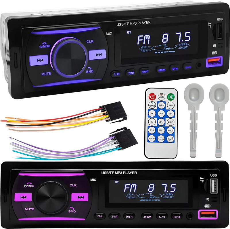 Retoo Autoradio mit Bluetooth Freisprecheinrichtung und Fernbedienung, 1 DIN MP3 Player mit 2 USB fü