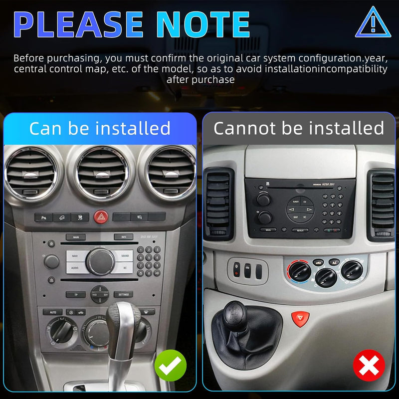 CAMECHO Android 13 Autoradio für Opel Corsa d/Astra h/Zafira b/Meriva/Vivaro Radio mit Navi, 7 Zoll